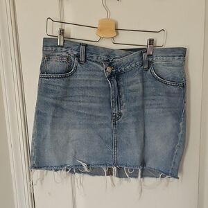 Madewell Blue Mini Pencil Skirt